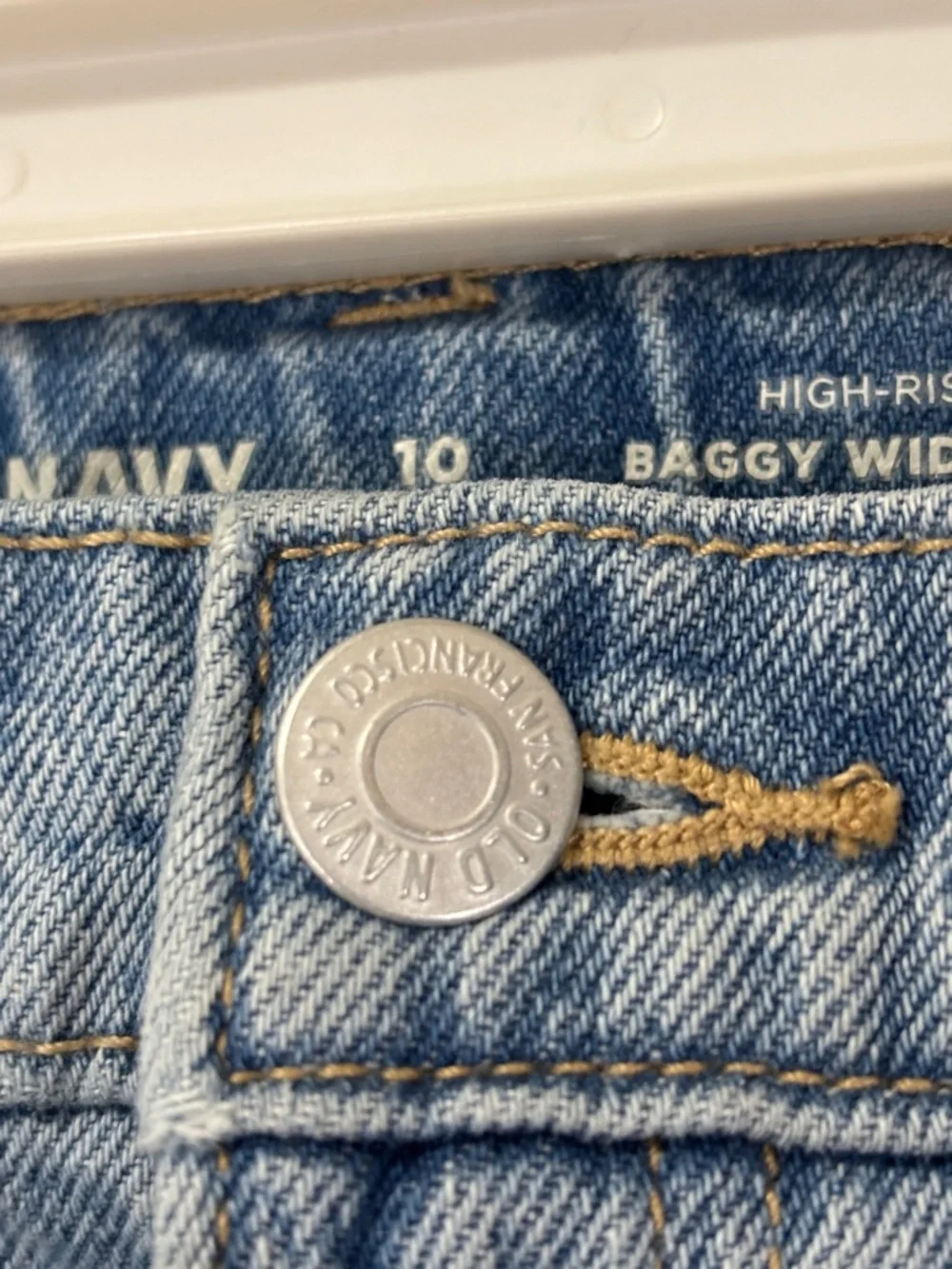 Old Navy Light Blue Wide-Leg Distressed Kids Jeans